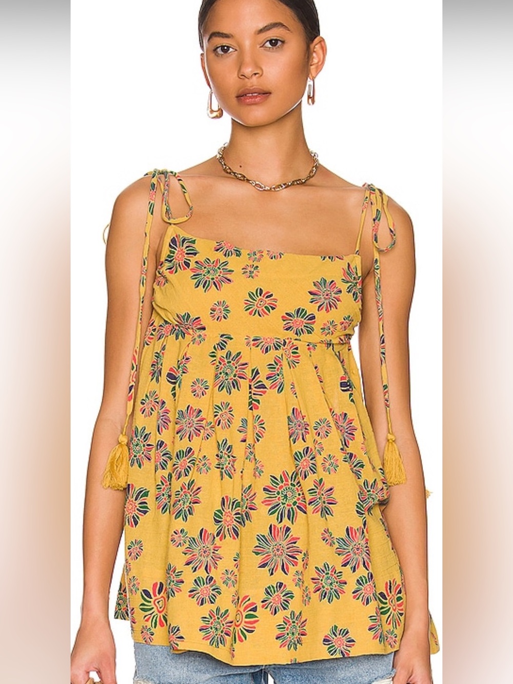 Free People floral Sun dress sz L